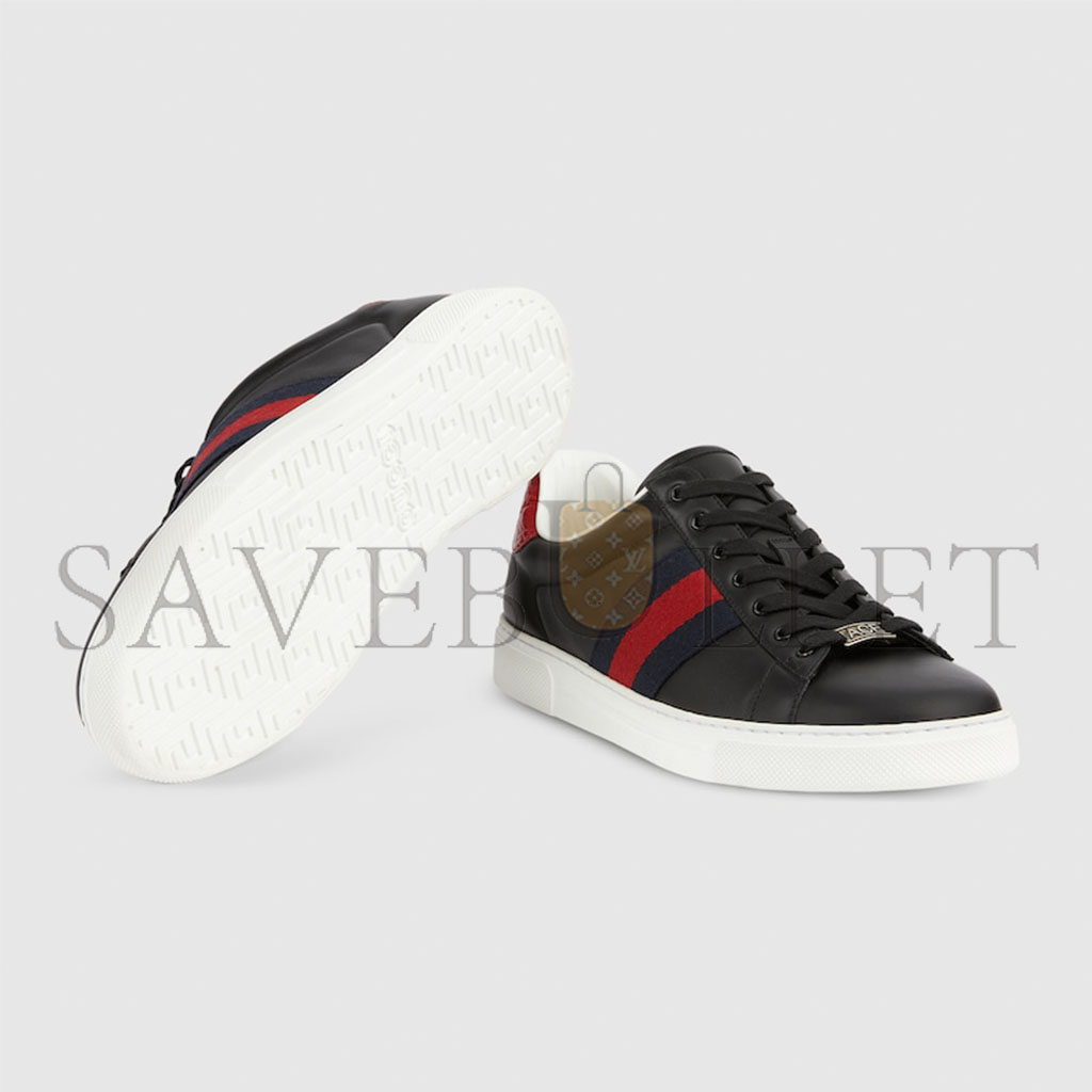 GUCCI MEN'S GUCCI ACE SNEAKER WITH WEB 757892